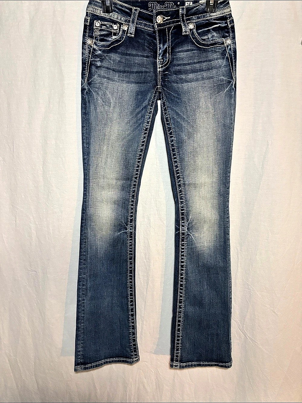 Miss Me Signature Boot Bootcut Embellished Jeans Waist 25